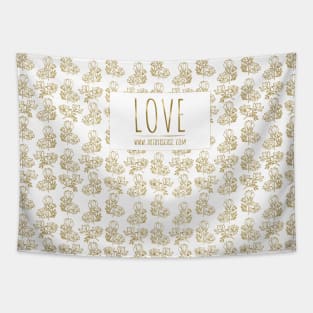 Golden love Tapestry