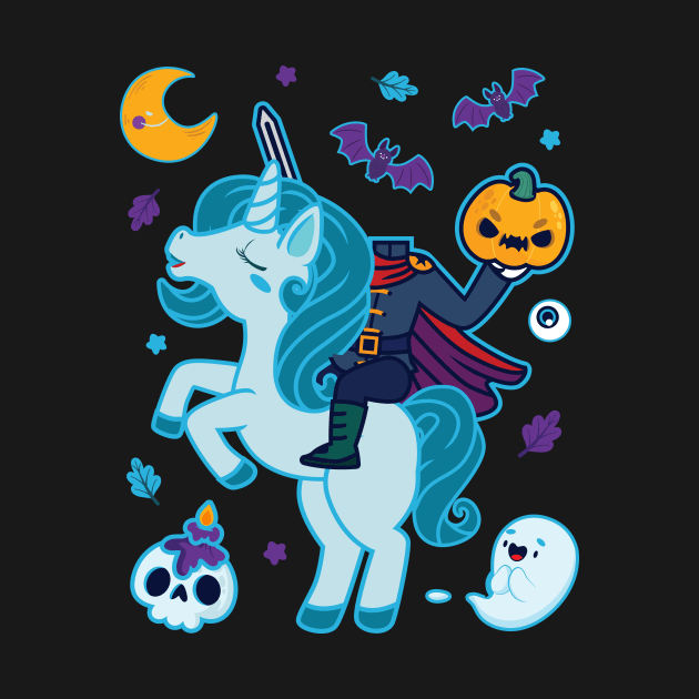 Halloween Unicorn Headless Horseman by ultraelectrogalacticshop