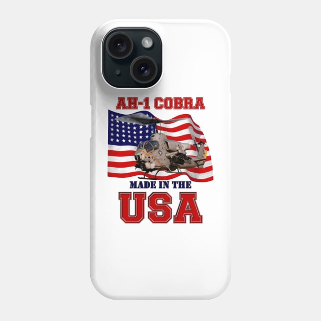 AH-1 Cobra Made in the USA Phone Case by MilMerchant