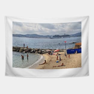 Sainte-Maxime Beach - Gulf of St. Tropez, France Tapestry