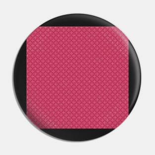 Traditional Japanese Shippou Intersecting Circle Geometric Pattern in Raspberry Pink Pin