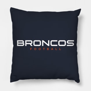 Broncos Football Navy Pillow