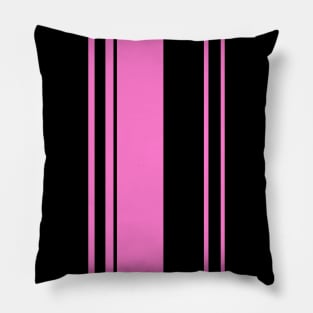 Pink and Black Stripes Pillow
