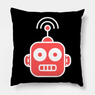 Retro Robot Icon Pillow