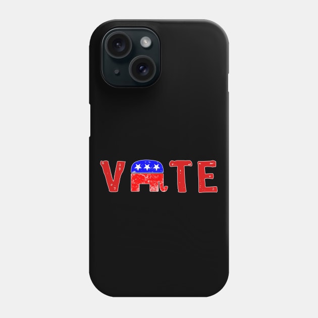 Republican Vote Vintage Elephant Phone Case by Scar