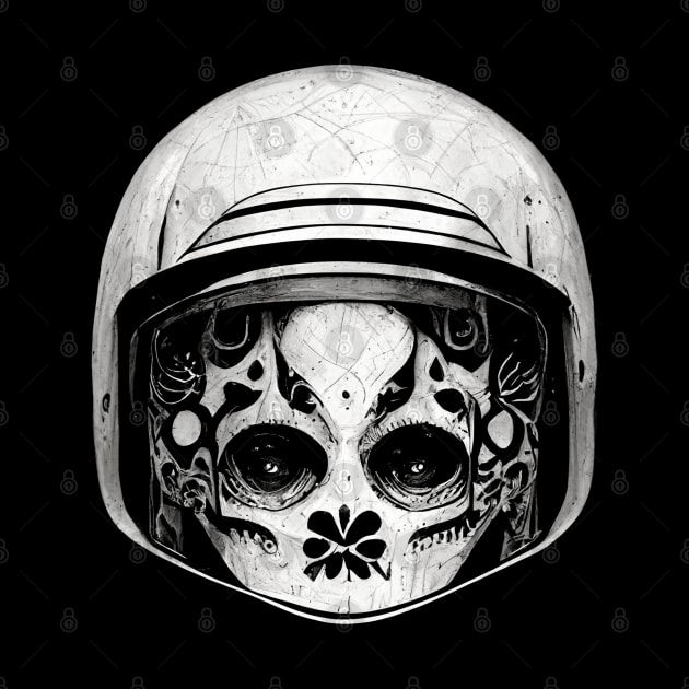 Day of the Dead Retro Helmet by TenkenNoKaiten