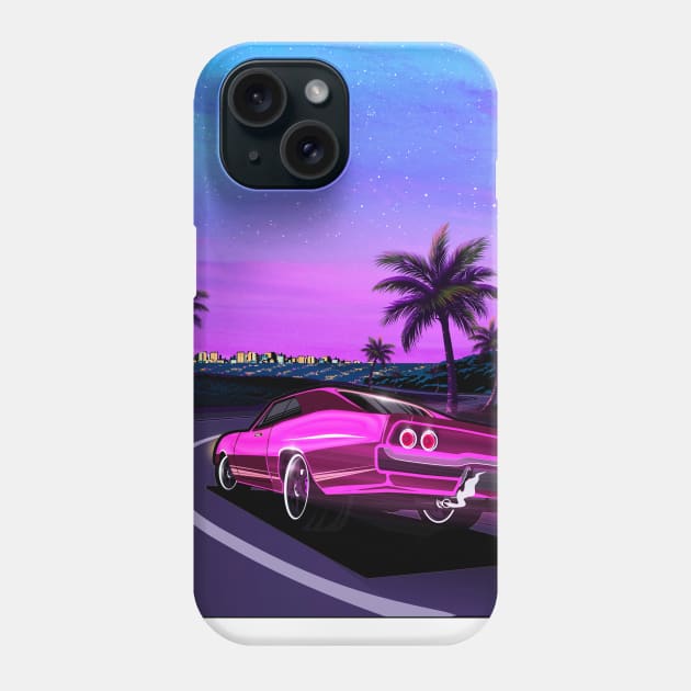 Outrun The Night Phone Case by Artful Vista