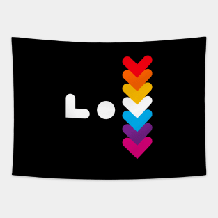 LOV rainbow design, version two Tapestry