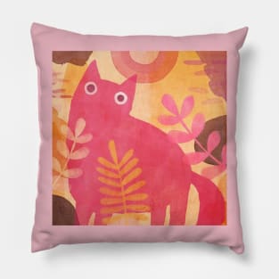 Cute Red Cat Pillow