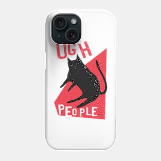 Black Cat Hates People Phone Case