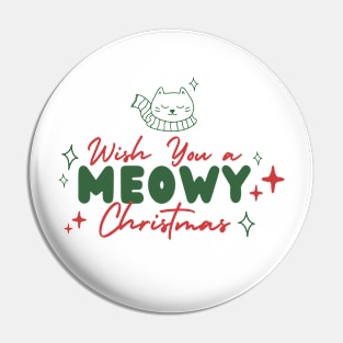 Wishing you a meowy Christmas Pin