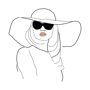 Woman line art face T-Shirt