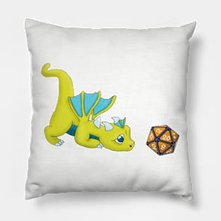 Yellow Dice Goblin Dragon Baby Pillow