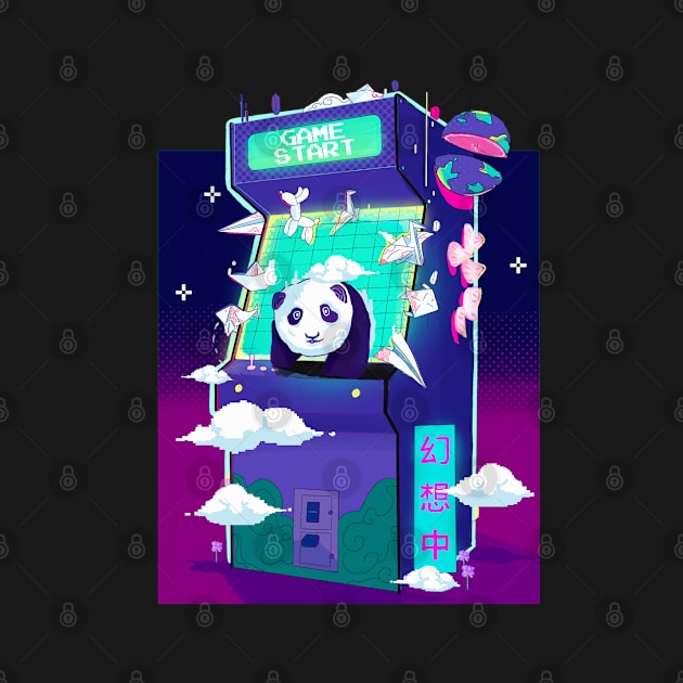 Fantasy origami panda arcade by Rice Paste