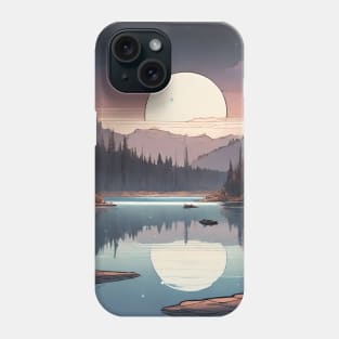 Dusk on the Moonlit Lake Phone Case