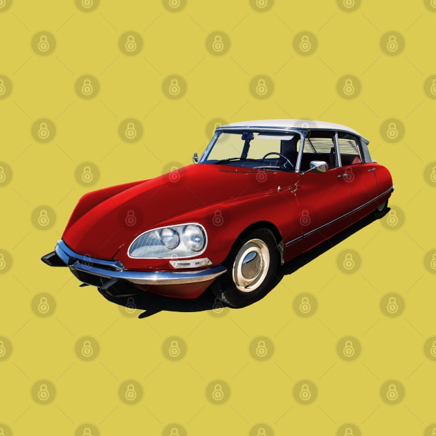 Citroen ds in red by candcretro