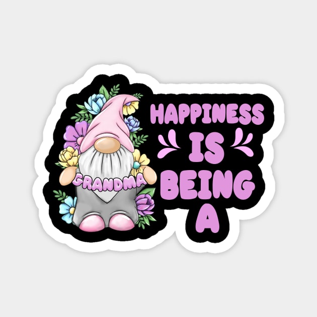 Personalization Happiness Is Being A Mom Tee Flower Mothers Day Gift Mom Life Custom Grandma gonk gnome tee copy Magnet by Neldy