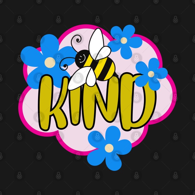 Cute honey bee kind design blue flowers by Shean Fritts 