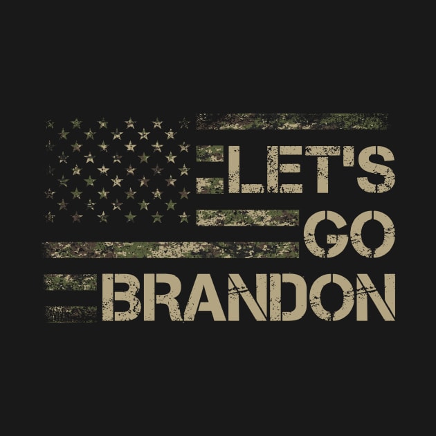 Let's Go Brandon Camouflage American Flag by luikwiatkowska