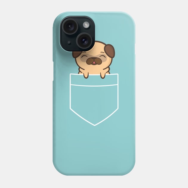 Cute and Kawaii Adorable Pug Phone Case by happinessinatee