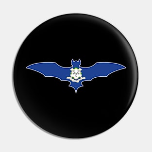 Connecticut Bat Flag Pin