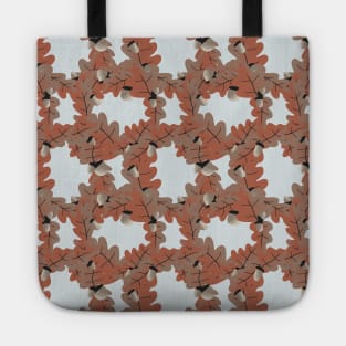 Oak Leaves and Acorns Wreaths - Stipple Shading Tote