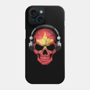 Dark Skull Deejay with Vietnamese Flag Phone Case