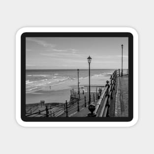 Concrete ramp down to the sandy beach in the coastal town of Cromer Magnet