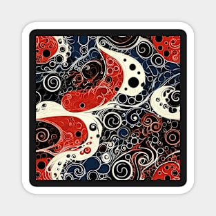 Abstract Swirls and Waves Effect illustration Magnet