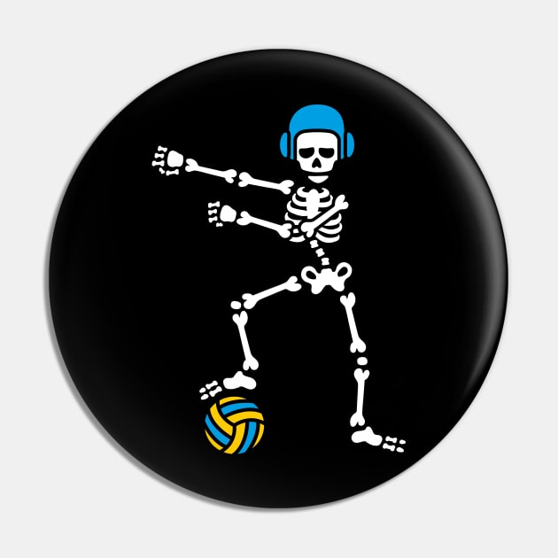 Water polo FLOSS FLOSSING skeleton Halloween Pin by LaundryFactory