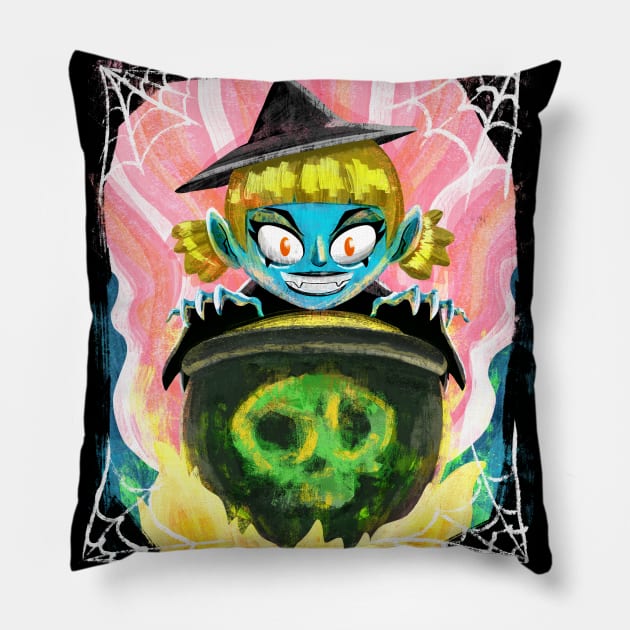 Witchy spell Pillow by Pingolito