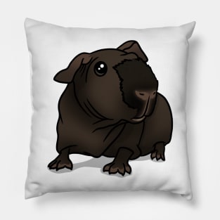 Skinny Pig Black Pillow