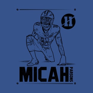 Micah parsons || dallas cowboys | Black Retro T-Shirt