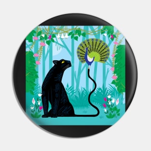 The Peacock and The Panther Pin