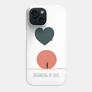 [AI Art] Dreaming of love, Minimal Art Style Phone Case