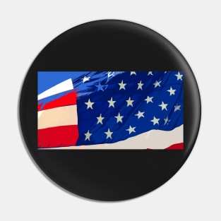 American flag face mask design A Pin