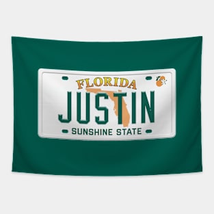 Justin License Plate - FL Tapestry