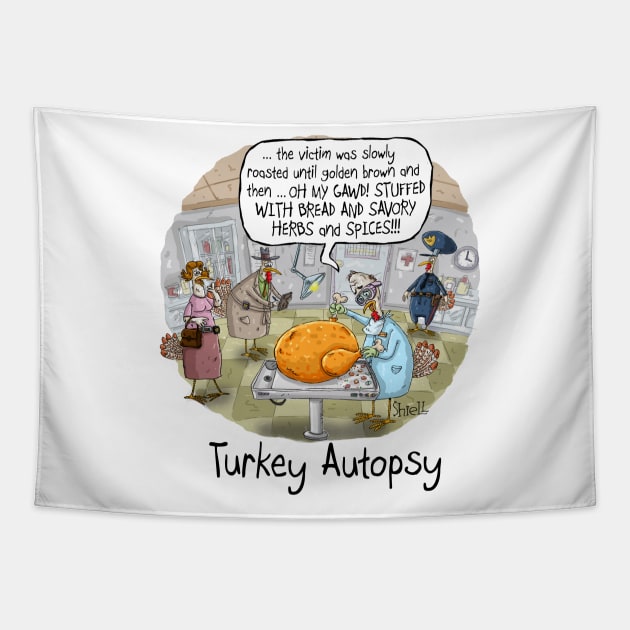 Turkey Autopsy Tapestry by macccc8