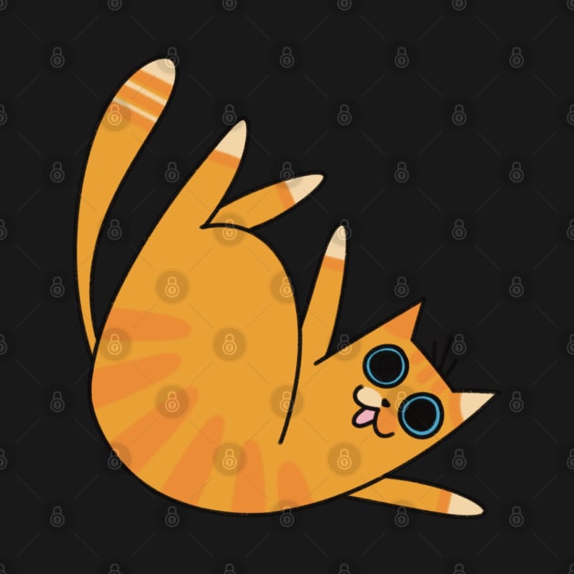 Cute Orange Tabby Cat by Art by Biyan