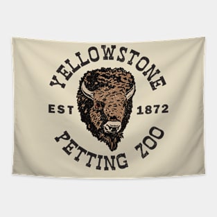 Yellowstone Angry Bison Petting Zoo Tapestry