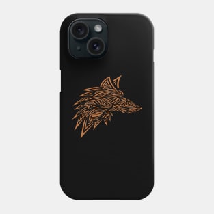 Wolf tattoo love colorful Phone Case