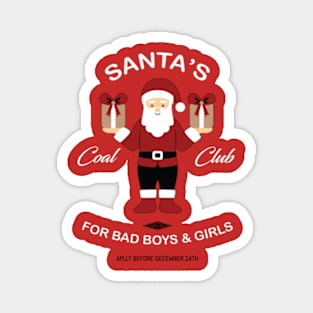 Santa's Coal Club Magnet