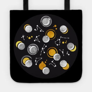 Great Total Solar Eclipse II // grey moons Tote