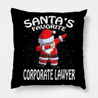 Santas Favorite Corporate Lawyer Christmas Pillow