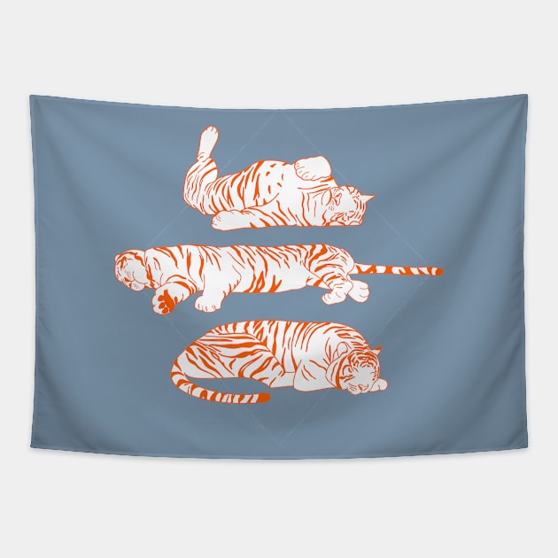 Sleeping Tigers Tapestry by PerrinLeFeuvre