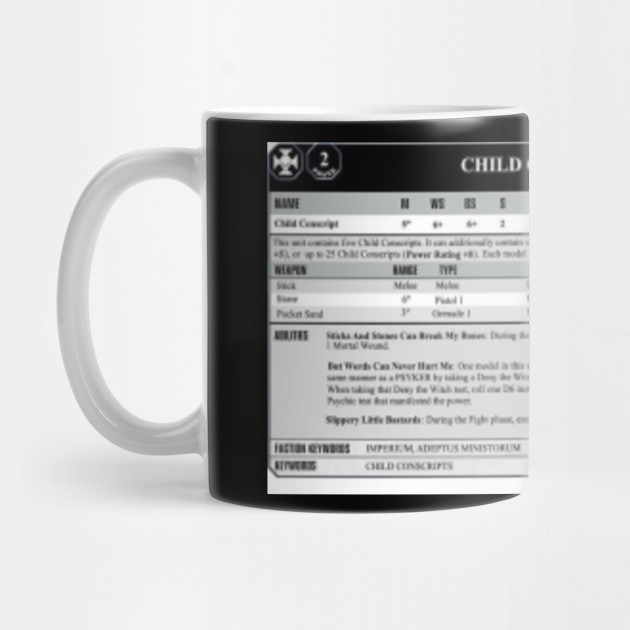 Warhammer 40k Meme Child Conscripts Warhammer Mug Teepublic