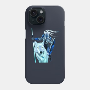 elf with white wolf Phone Case