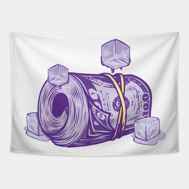 Lean spilled on the money stack Tapestry by deludedclothing