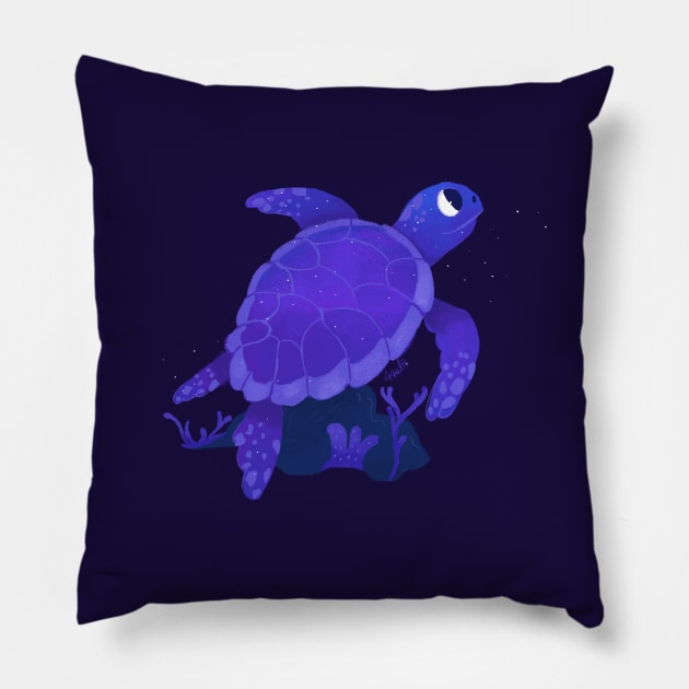 Space Turtle Pillow by Khatii