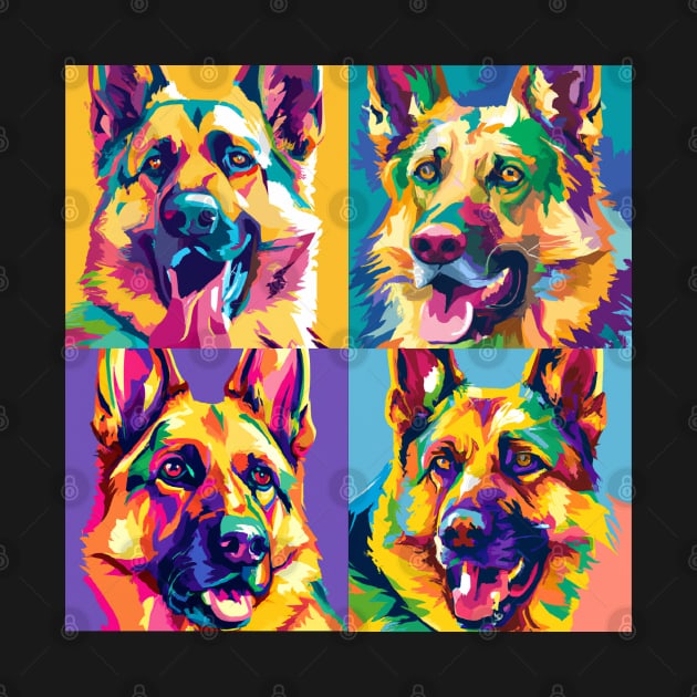 German Shepherd Dog Pop Art - Dog Lover Gifts by PawPopArt